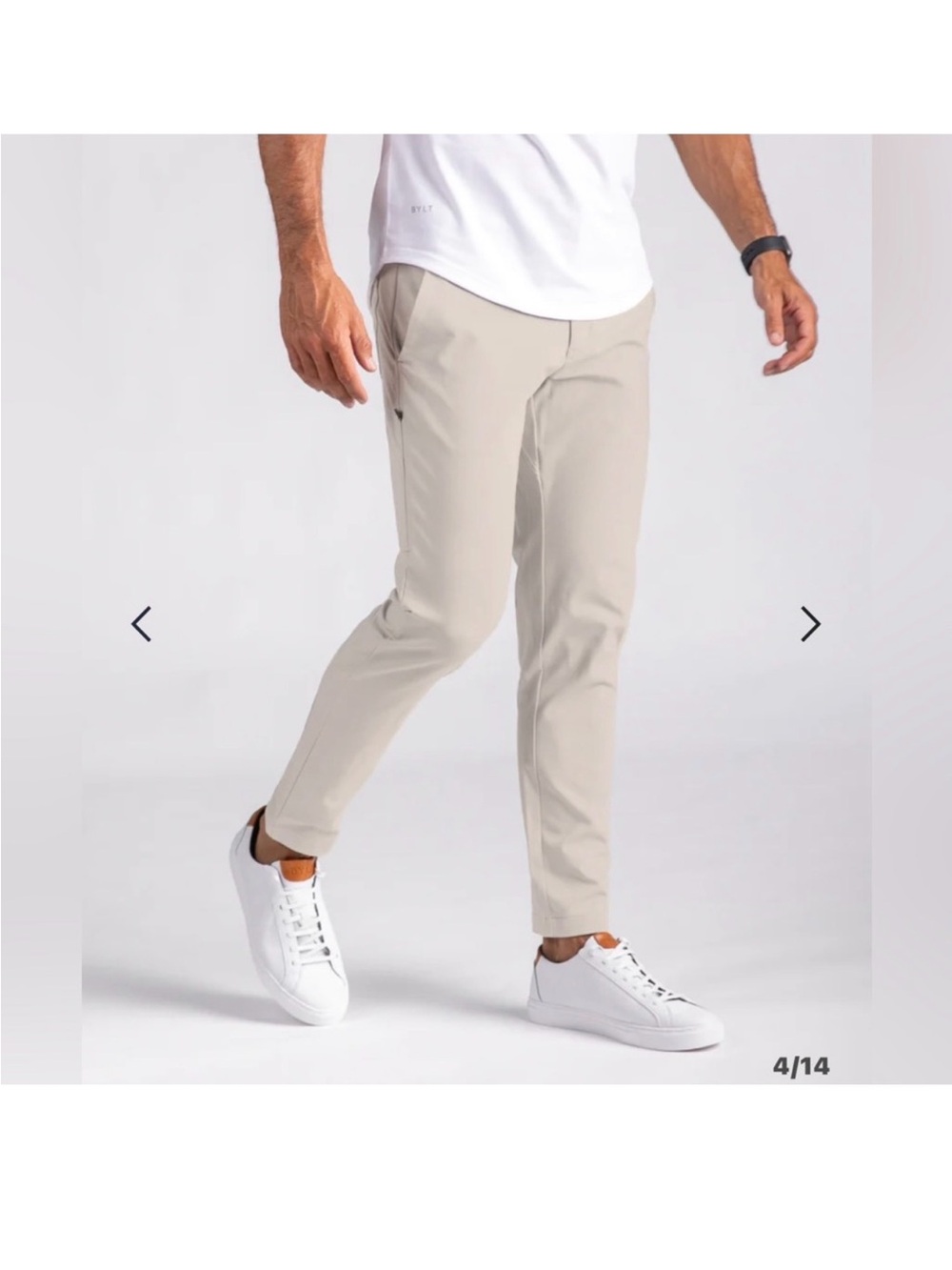 BYLT Everyday jogger pants eday jog oat beige neutral back elastic hem Sz 38